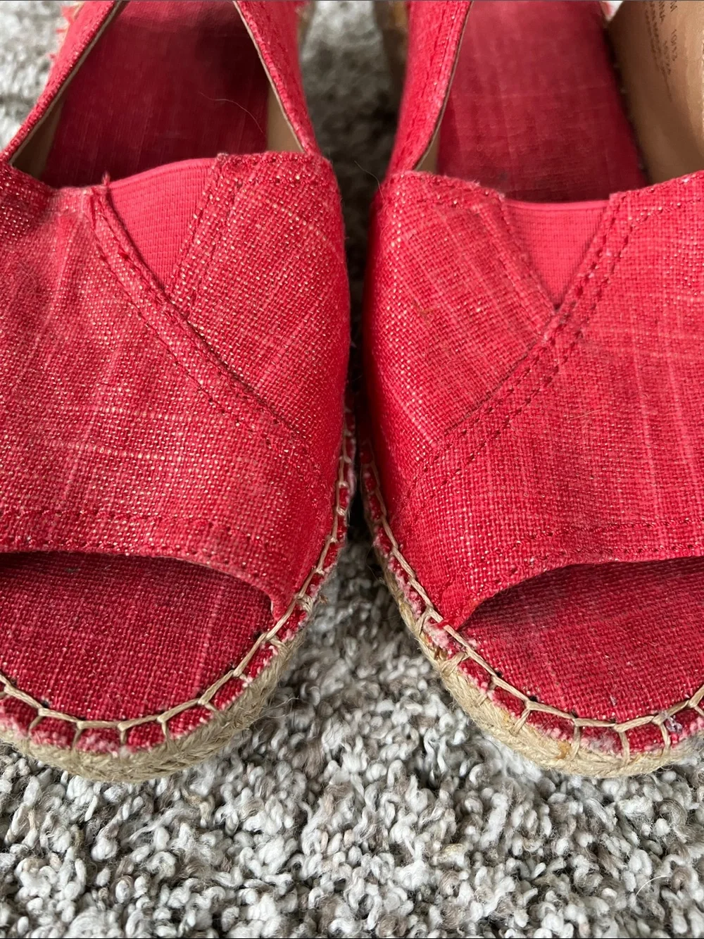 Clarks Women's Petrina Rhea Slingback Espadrille Sandals in Red Size 9